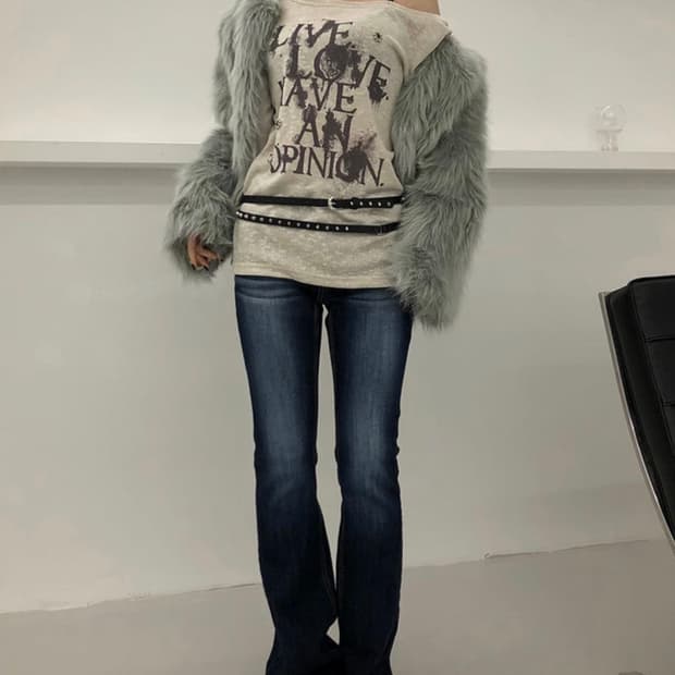 도요샛 미애 퍼 자켓