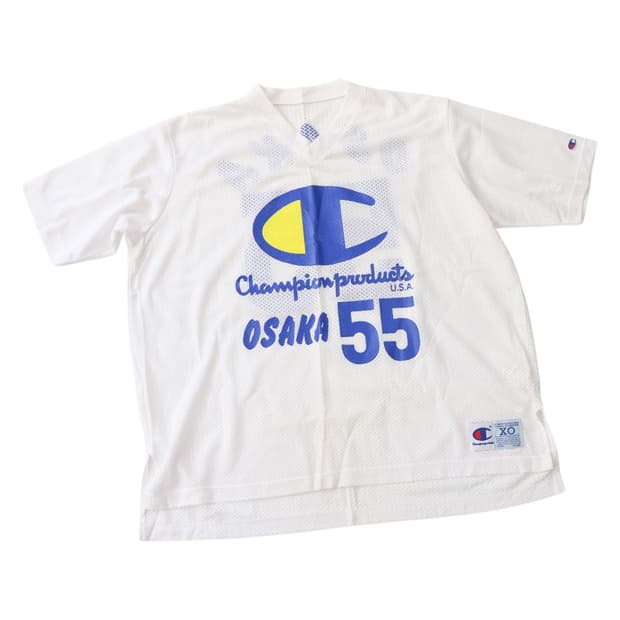 챔피온 빈티지 80-90s 오사카 55 매쉬 풋볼 티셔츠 (XXL)