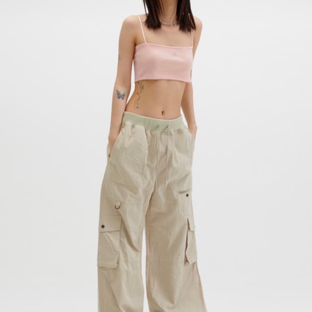 러닝하이 RIPSTOP BANDING CARGO PANTS [BEIGE]