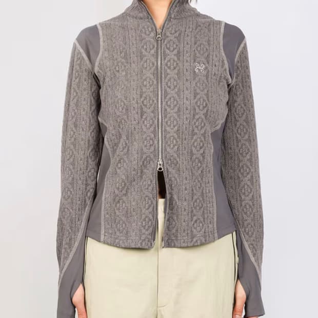 토우토우아카이브 케이블 니트 집업