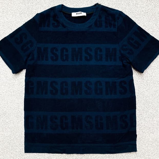 MSGM 엠에스지엠 패턴 반소매 스웨터 반팔티(M)