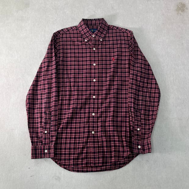 100 폴로랄프로렌 빈티지 체크 코튼 셔츠