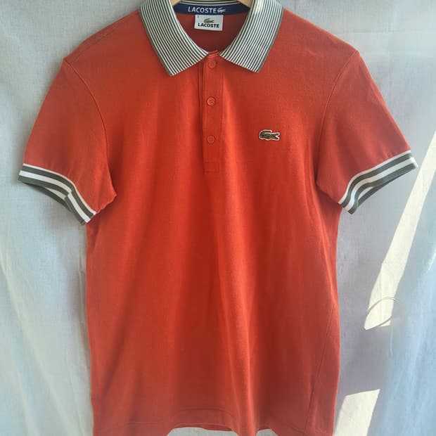 라코스테 반팔 카라티셔츠 남여공용 S사이즈 코튼 기본핏 