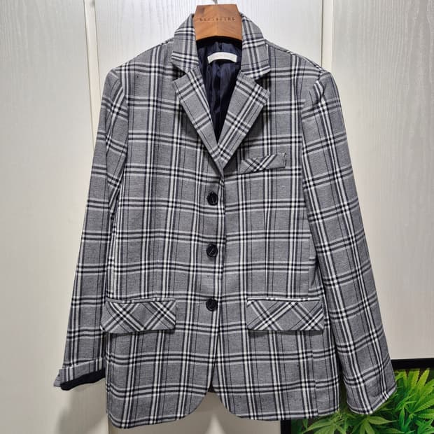 빈티지 체크 패턴 자켓