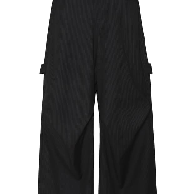 카미엔 247 올데이 스트라이프 팬츠 블랙