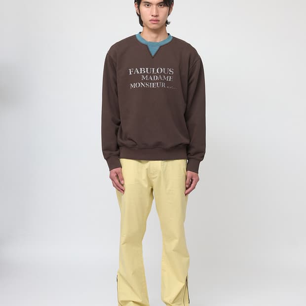 Fabeur 파버 colorblock sweatshirts brown