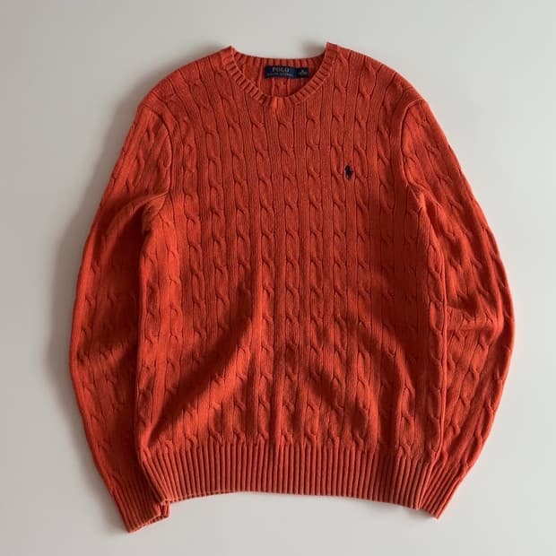 폴로 랄프로렌 실크 케이블 니트 M