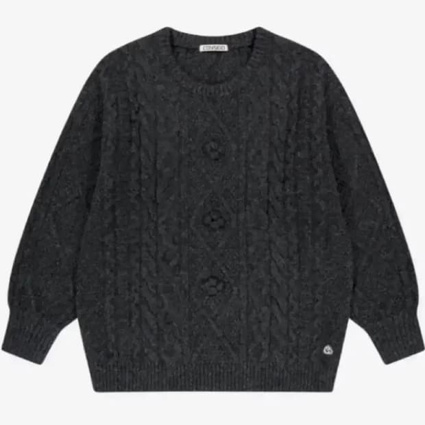 코이세이오 폼폼니트 차콜