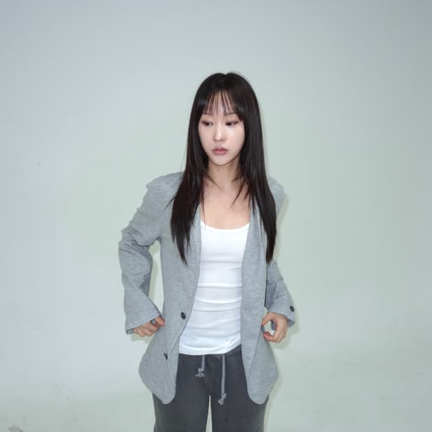 멜란지 슬림 자켓