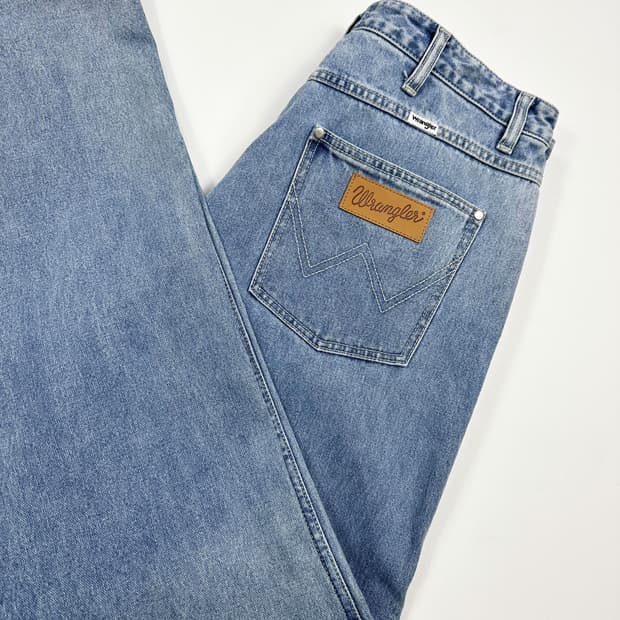 랭글러 클래식 스트레이트 연청 데님 팬츠 (34인치)