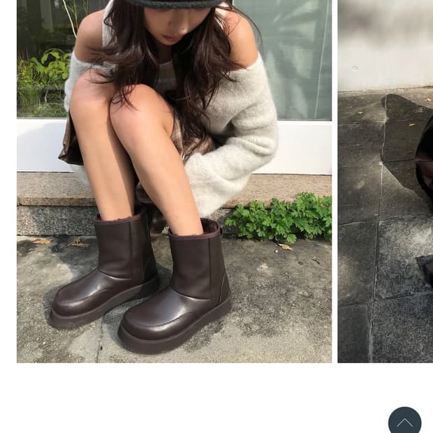 스탠드오일 레더 어그부츠 블랙