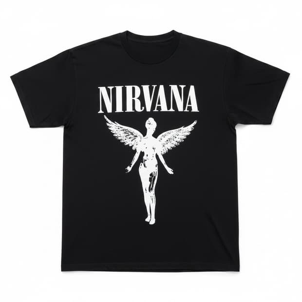너바나 In Utero 부틀렉 티셔츠 XL