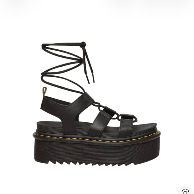 닥터마틴 우먼 나틸라 아테나 레더 글래디에이터 플랫폼 샌들 블랙