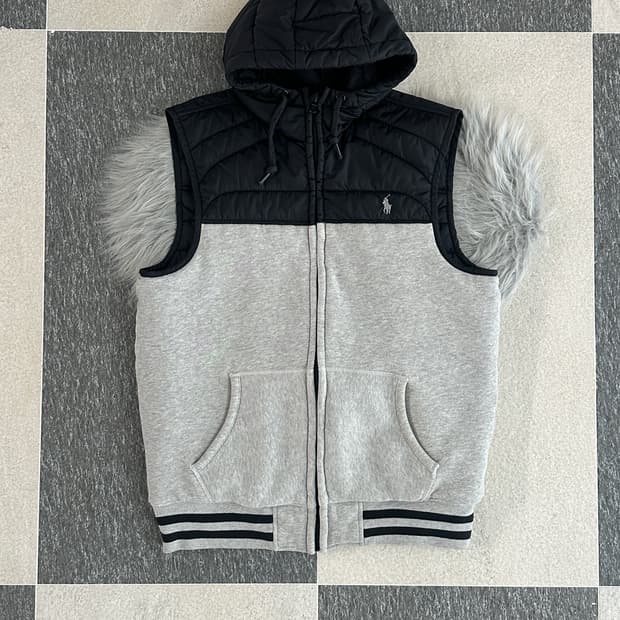 폴로 랄프로렌 패브릭믹스 후드 베스트 