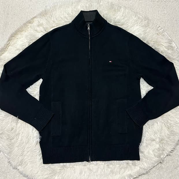 타미힐피거 하이넥 니트집업