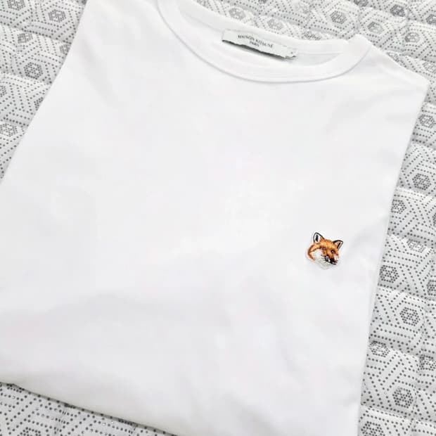 메종키츠네 폭스 긴팔 티셔츠 100
