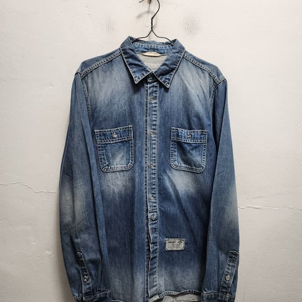 브라운브레스 워싱 데님 워크셔츠