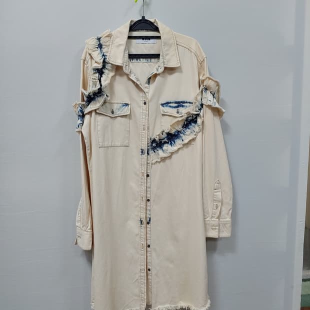 MSGM 롱 셔츠 원피스 데님 오버핏 여성