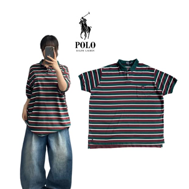 폴로 90s USA 빅셔츠 PK 카라 반팔 티셔츠