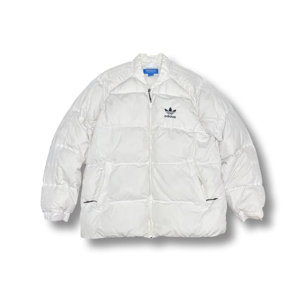 [2XL] 아디다스 화이트 덕다운 패딩 투웨이 점퍼