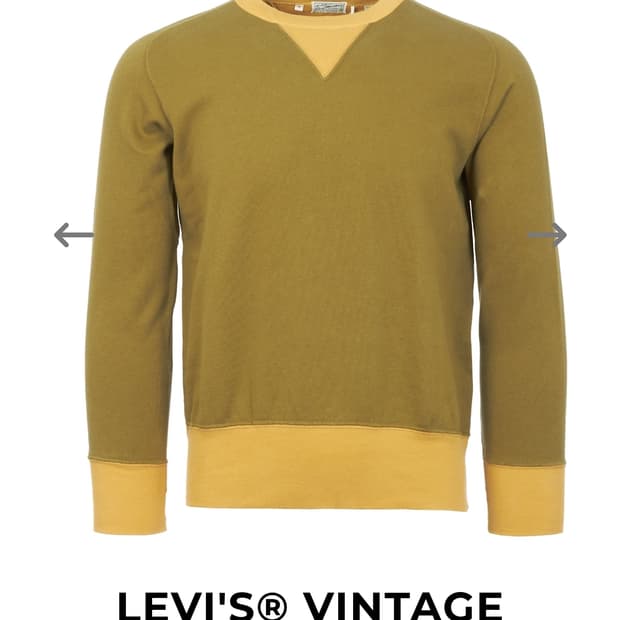 [L] 리바이스 빈티지 클로딩 / 올리브 베이 메도우 스웨트셔츠 맨투맨