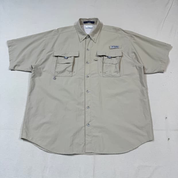 L) 컬럼비아 PFG 멀티포켓 낚시 아웃도어 바하마 셔츠