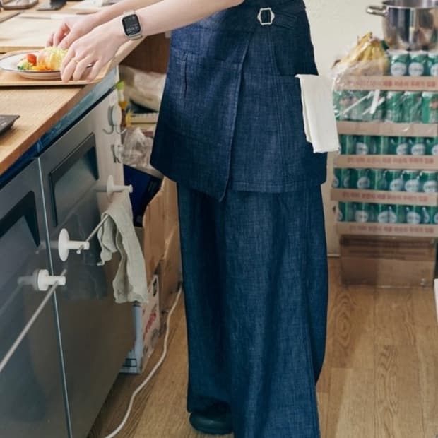 폴트 Mini denim wrap skirt ( 착용 x )