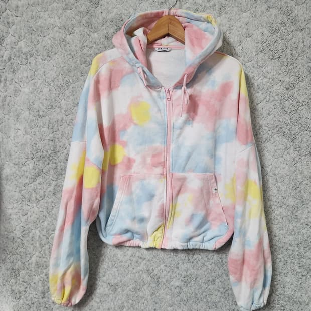 J188 [F] 젝시믹스 타이다이 크롭 후드 집업