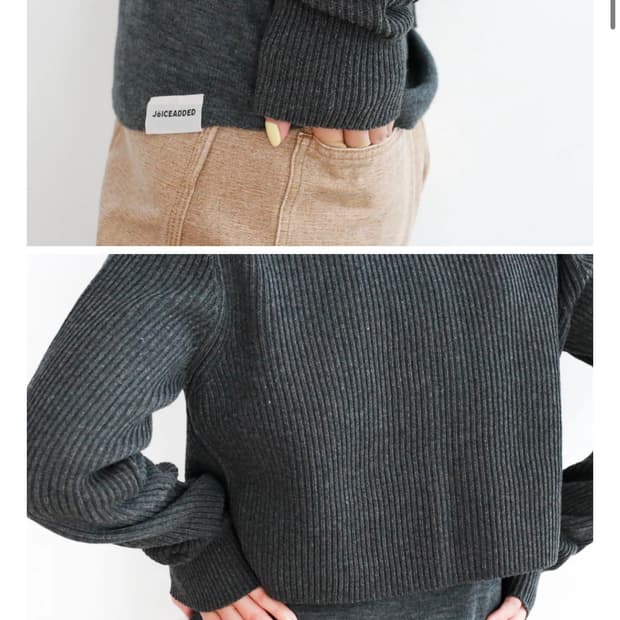 오라리 울1 니트 집업 자켓 그레이 여성 