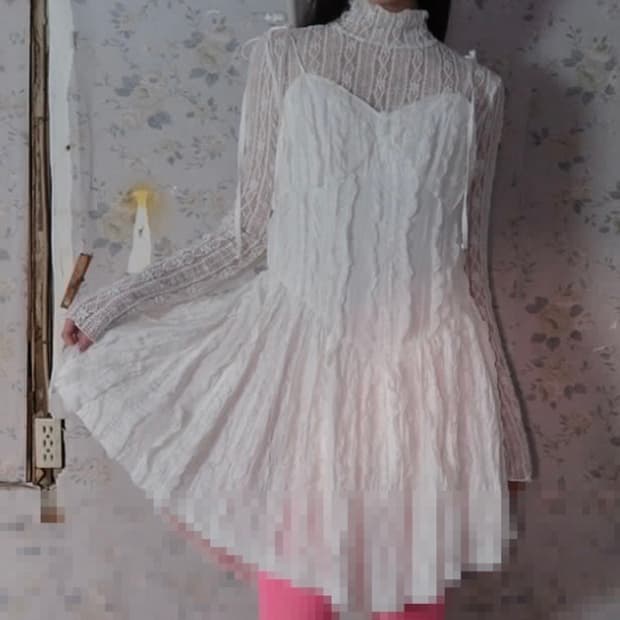 르콩 lekong 미니 원피스 