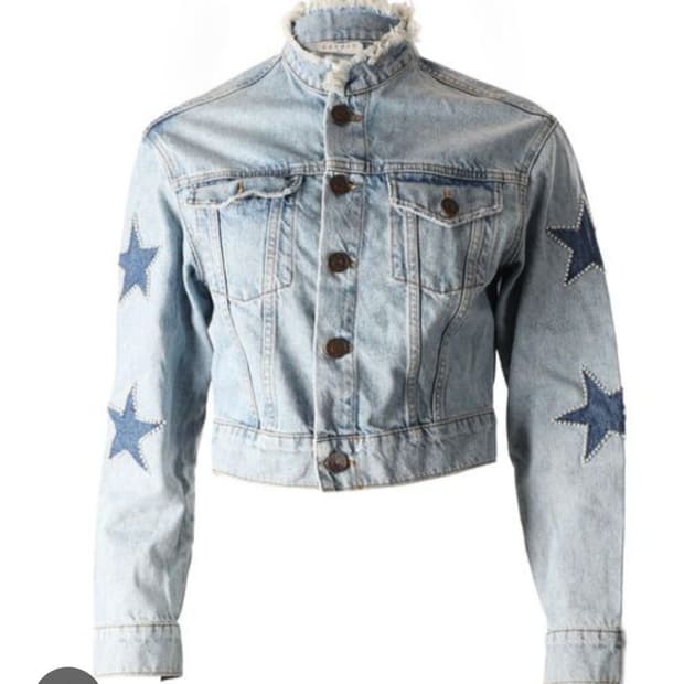 산드로 Sandro 데님 크롭 자켓