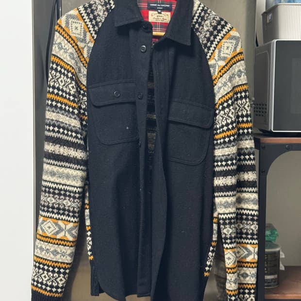 꼼데가르송 옴므 니트패널 자켓