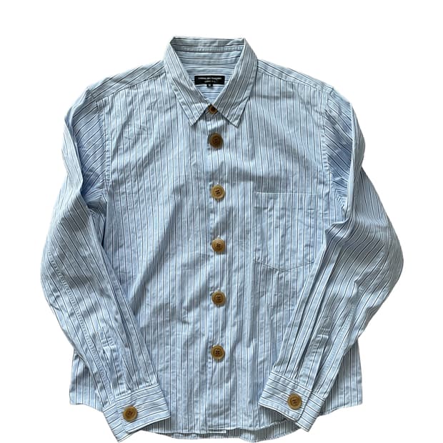 꼼데 옴므 플러스 스트라이프 셔츠