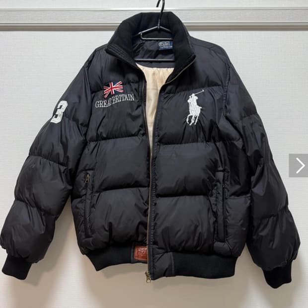 폴로 빅포니 패딩 블랙 M