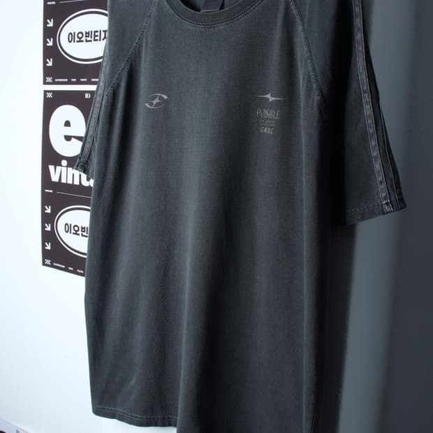 (XL-2XL) 고스트 리퍼블릭 반팔 티셔츠 빅사이즈 차콜-H32869