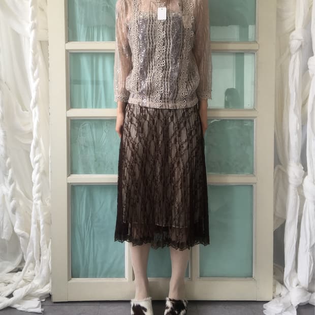 Lace see throngh blouse