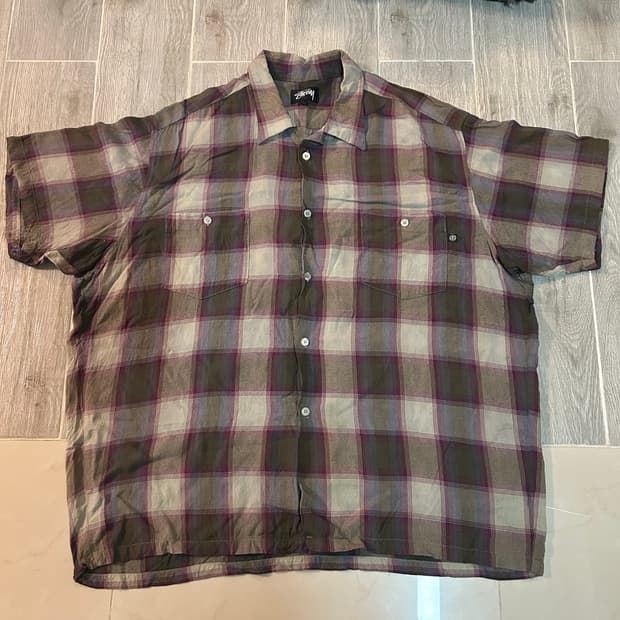 80s 스투시 블랙태그 셔츠 xl