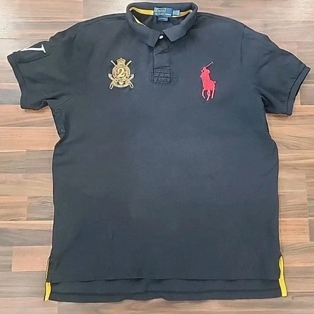 폴로 랄프로렌 빅포니 컨트리 크레스트 카라티 블랙 레드