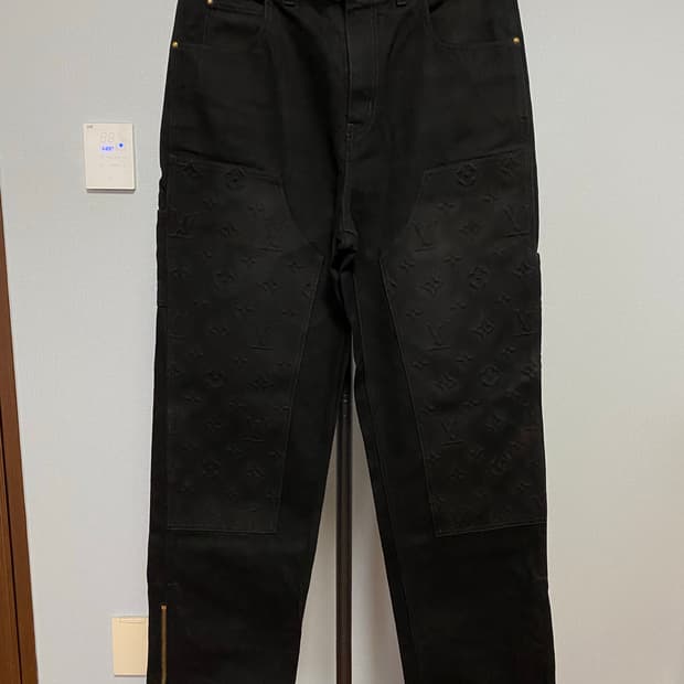 [32] 루이비통 모노그램 더블니 카펜터 팬츠 블랙