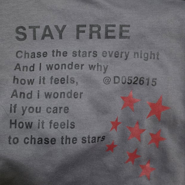 STAY FREE 프린팅 얇은 맨투맨