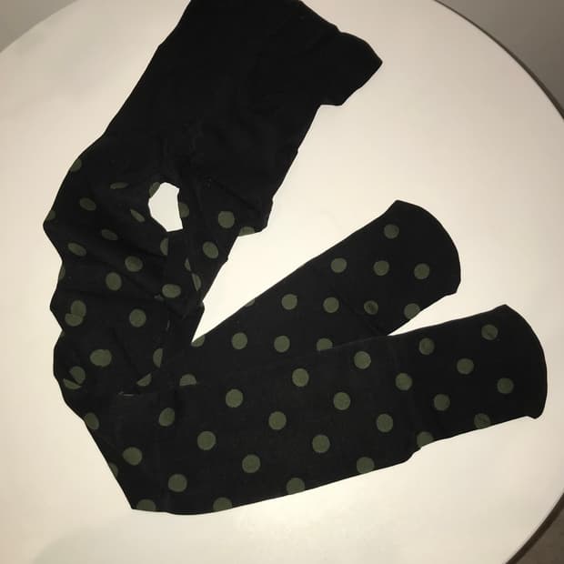 Green dot stocking 그린 도트 스타킹