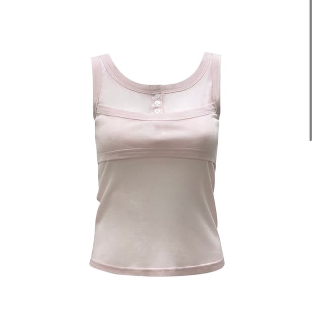 [새상품] 체메씨 LAYERED HENLEY SLEEVELESS