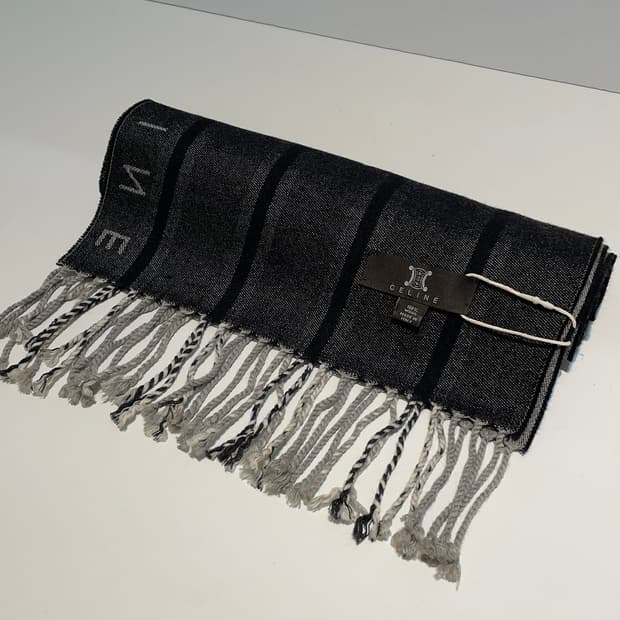 셀린느 CELINE 이태리 배색 울 숄 목도리 A1538