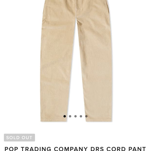 Pop Trading Company Drs Corduroy Pant S