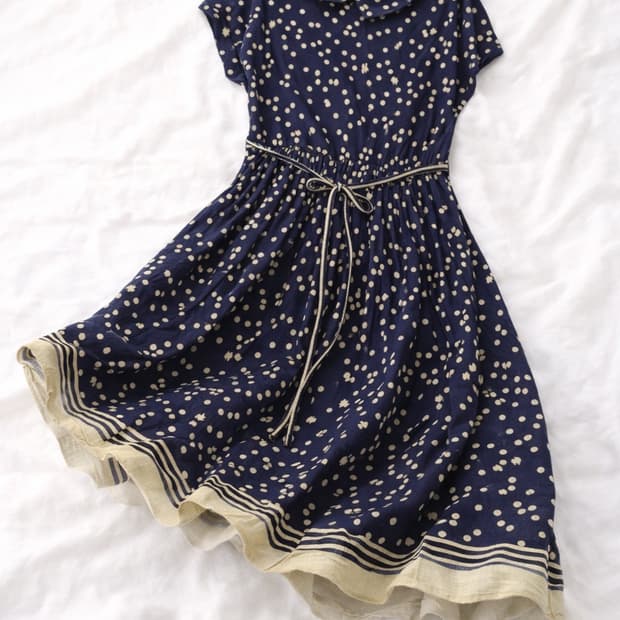 모리걸 감성 네이비 드레스