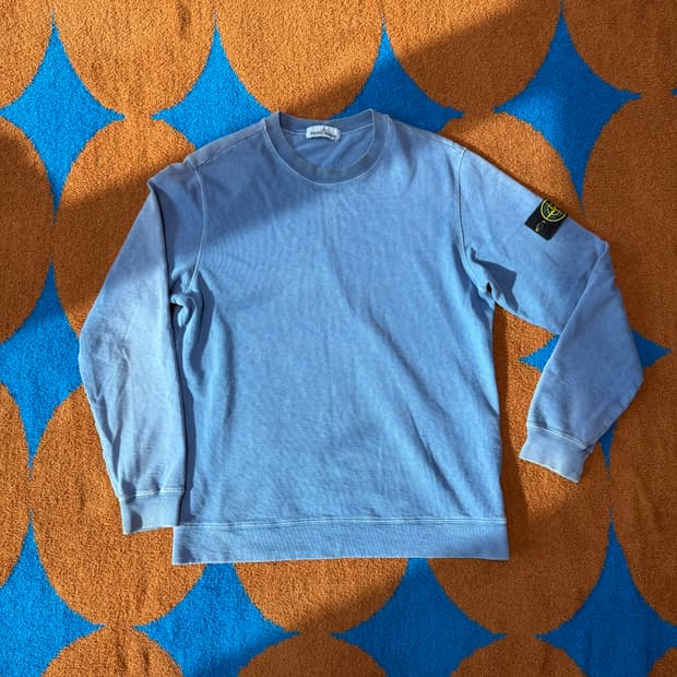 스톤 백포인트 스카이블루 워싱 스웻셔츠 맨투맨 신형라인 XL 여분단추⭕️
