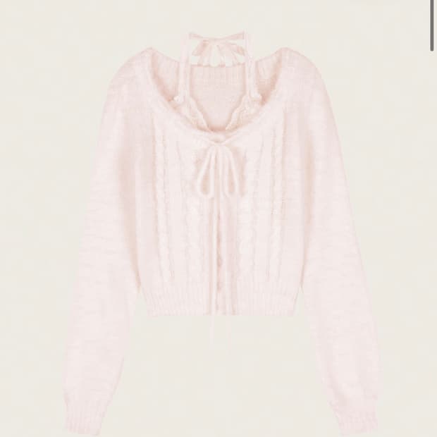 클리시어 스노우드림 레이스 니트 Snowdream lace knit, P