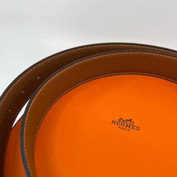 에르메스 H 벨트 버클 리버서블 가죽 스트랩 32MM