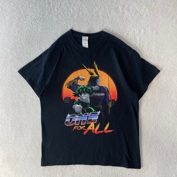 마이히어로아카데미 빈티지 티셔츠 