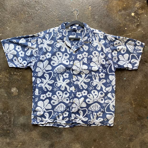 빈티지 하와이안 반팔 셔츠 남방 플라워